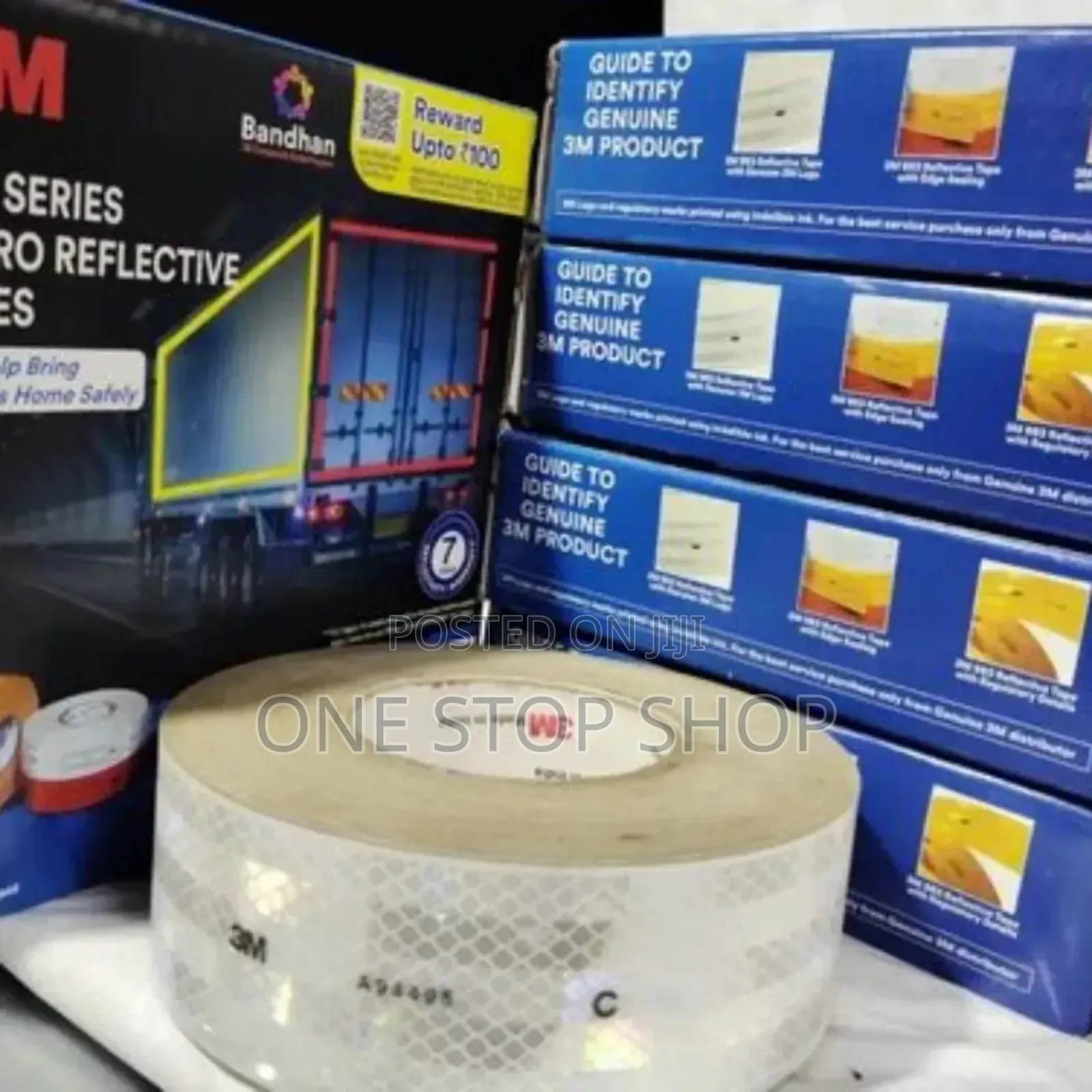 50m Original 3m White Reflective Warning Tape