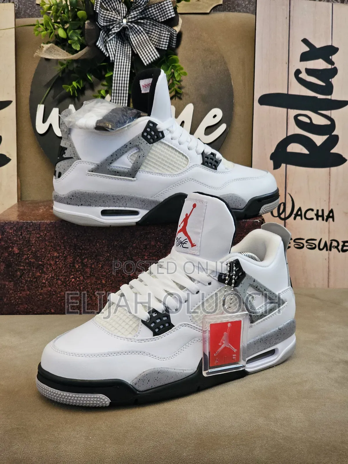Jordan 4 Retro Og "White Cement".Grey
