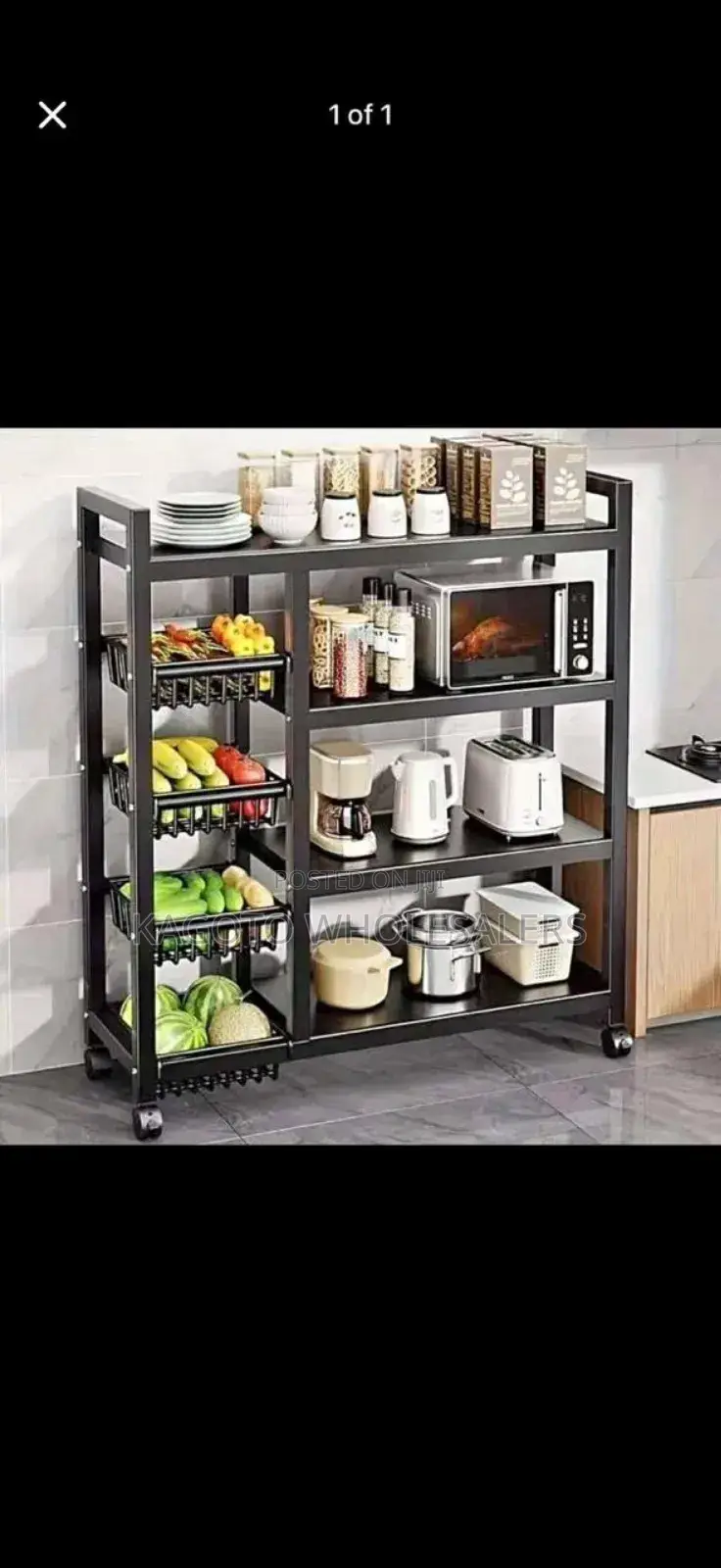 Microwaves Stand With Fruits Rack
Size :90cm