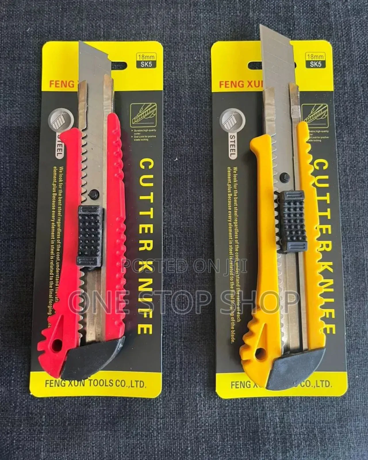 2pcs Plastic Body Auto Lock Cutter Knife What Th Extra Blades
