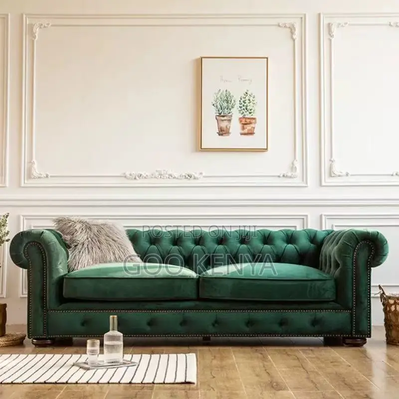 Home Sofa; Designer 3-seater Fabric Sofa For Stylish Home Interiors