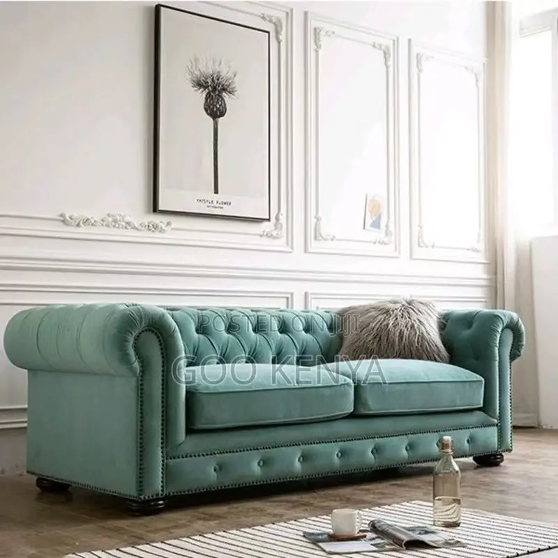 Home Sofa; Designer 3-seater Fabric Sofa For Stylish Home Interiors