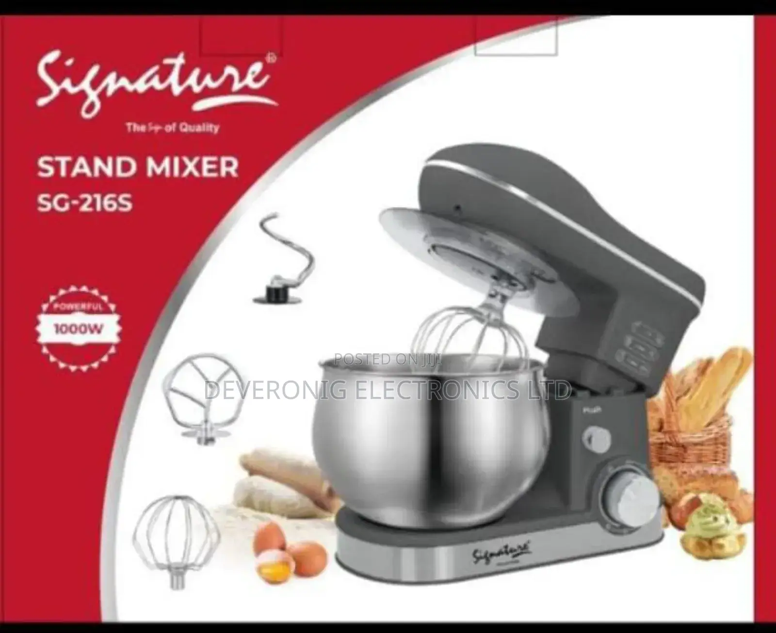 Signature Commercial Stand Mixer 1000watts Available