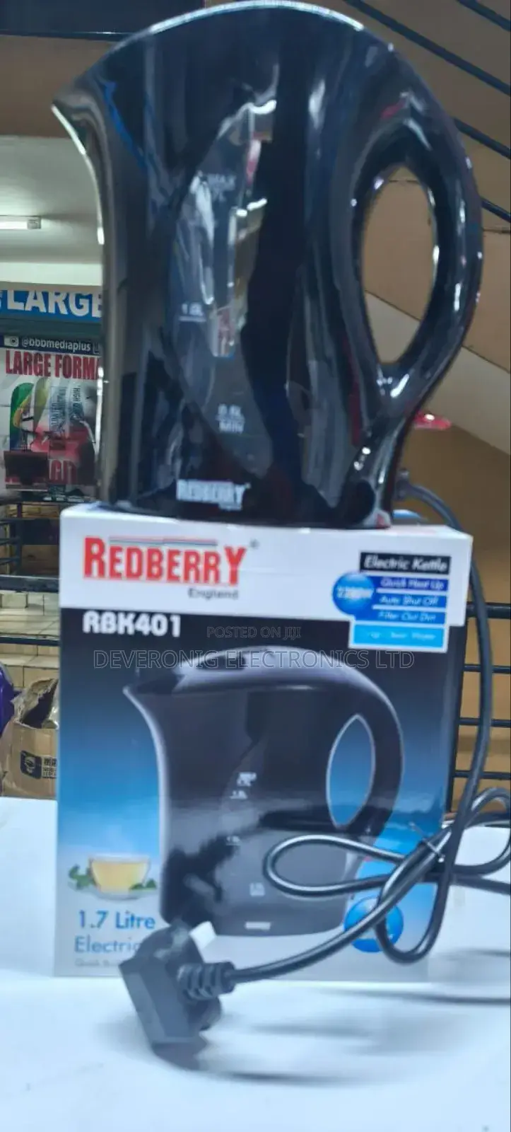 .Redberry 1.7 LTRS Electric Kettle
Available
