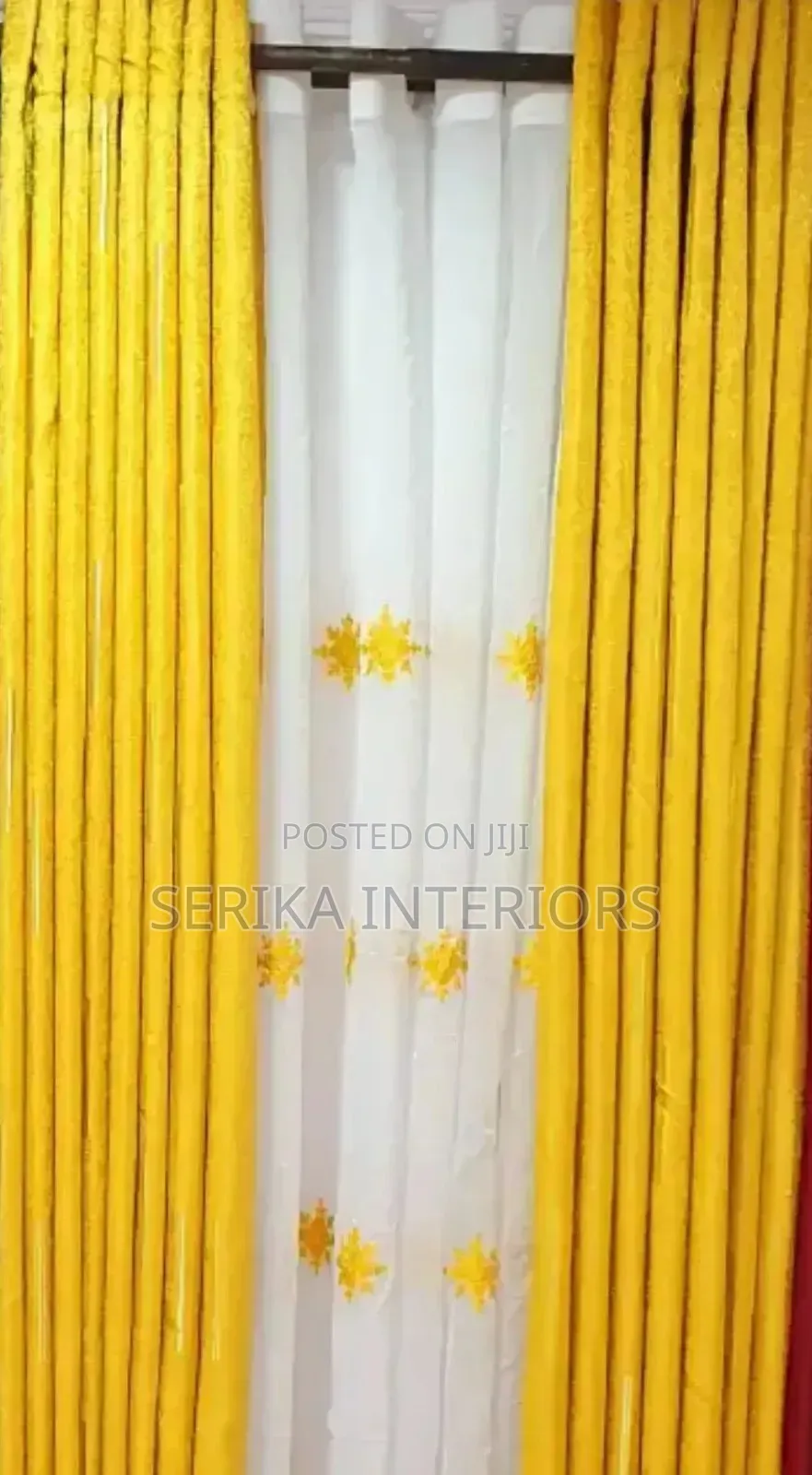 Curtains Yellow Matching Curtains Environmental Friendly