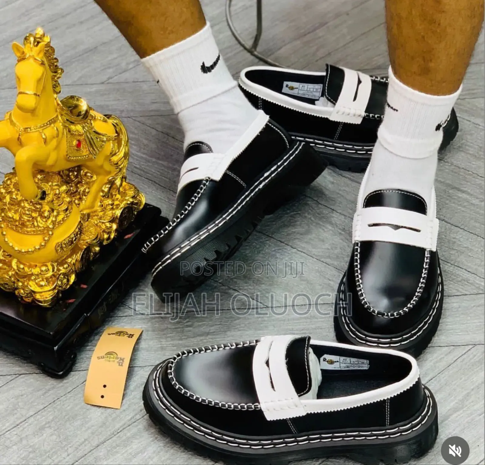 Dr Martens Penton  Quad Ds Loafer  White Black