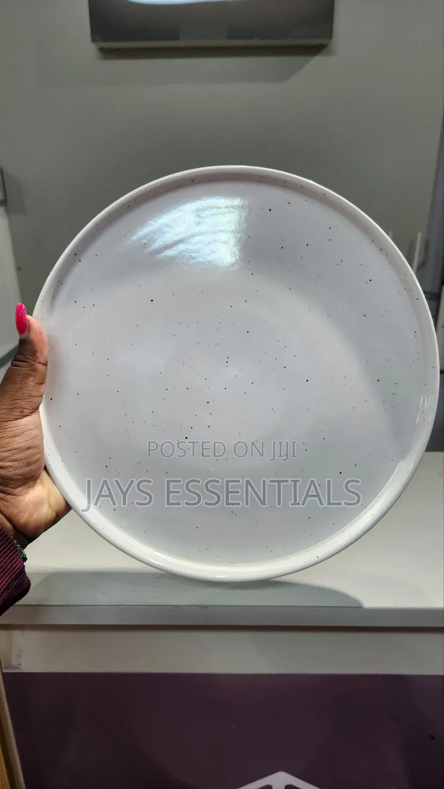 6pcs Round Ribbed Dinner Plates