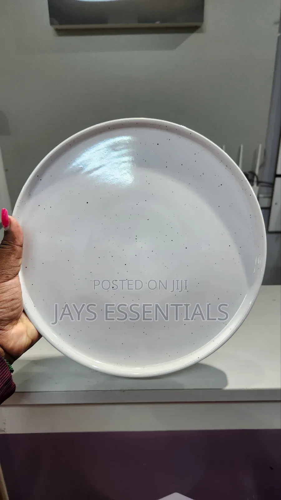6pcs Round Ribbed Dinner Plates