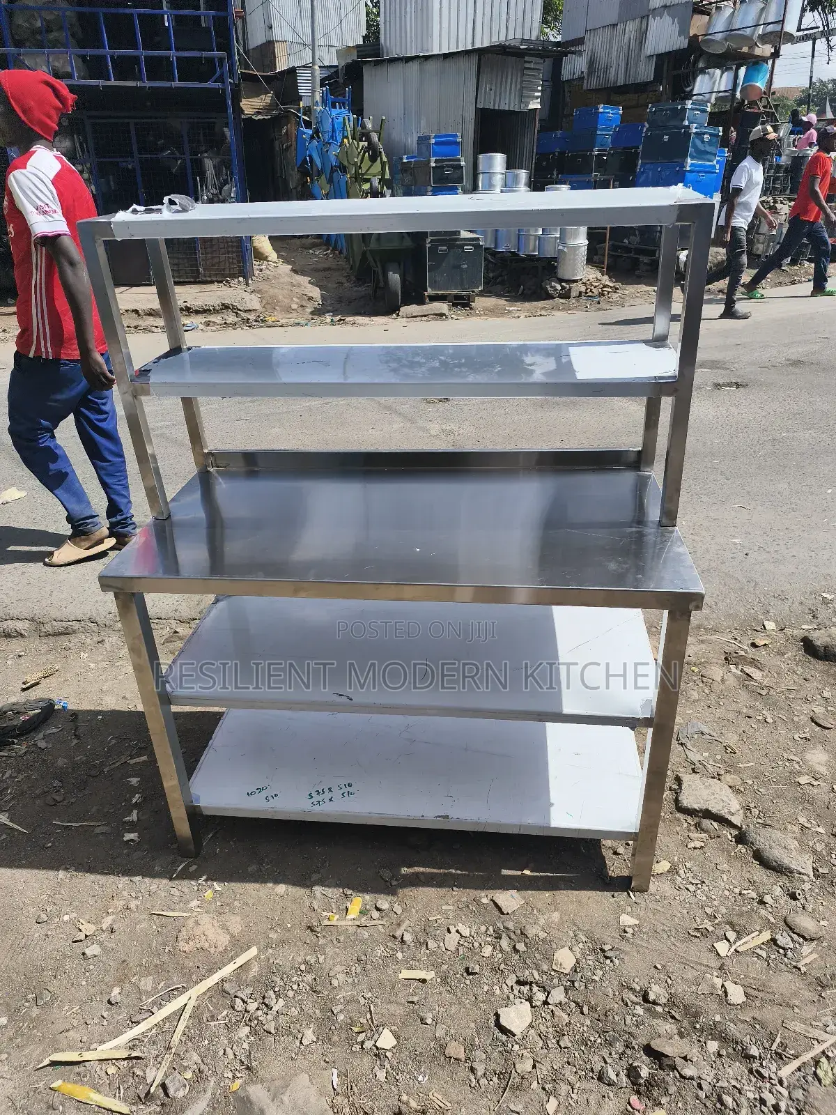 Stainless Steel Working Table Top With 2 Undershelf and Overshelf