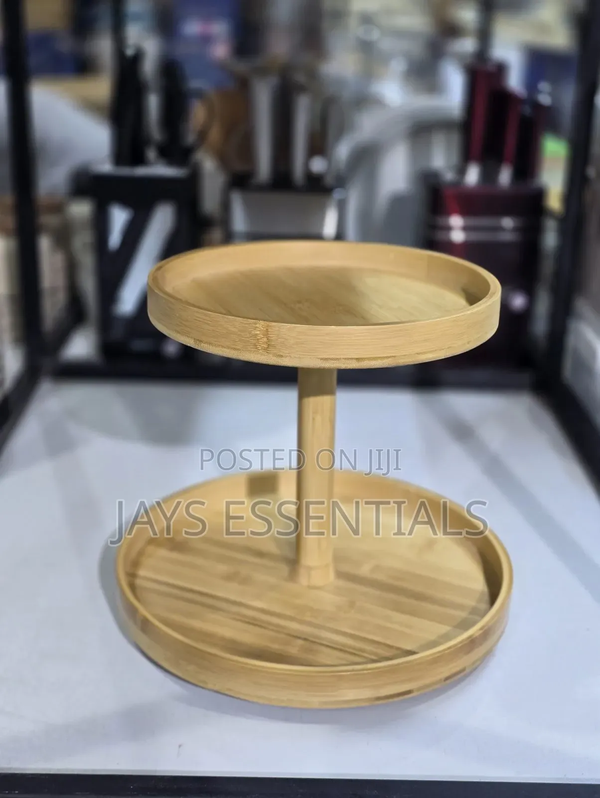Wooden Bamboo Rotating Tray