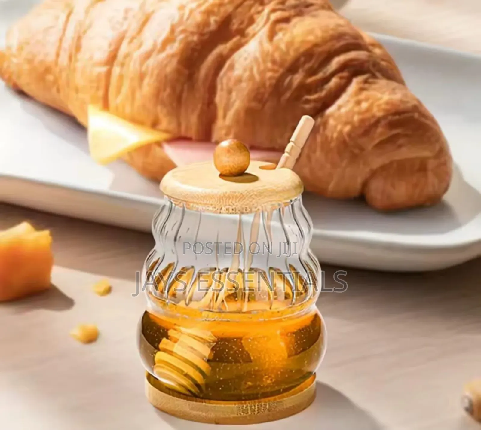 Honey Glass Jar With Dipper