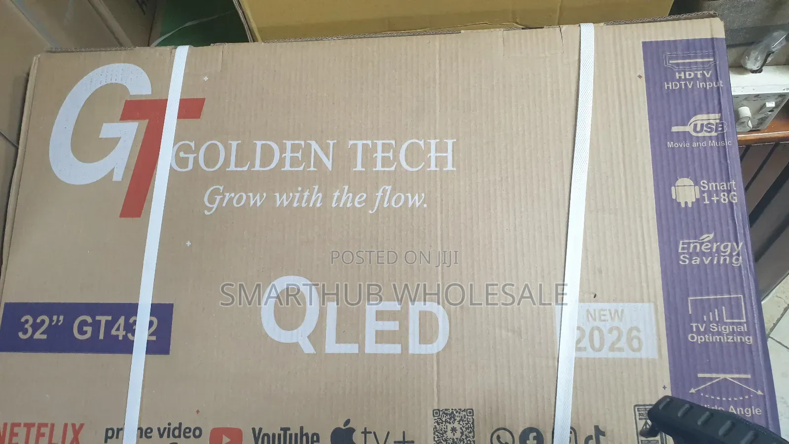 Golden Tech 32" Smart Android Tv ,Wi-Fi