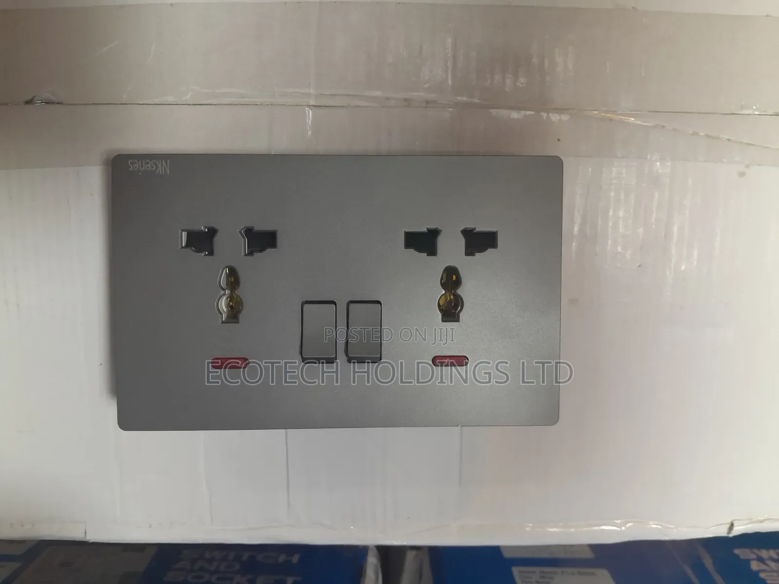 2nk Series Modern Gray Double Sockets