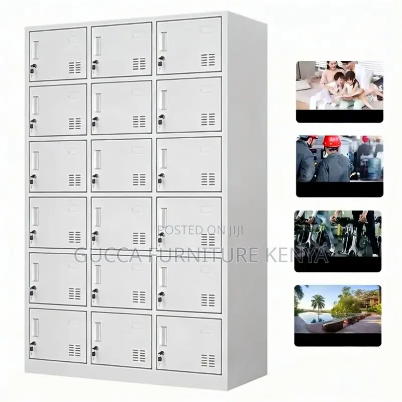 15-door Metallic Office Locker Cabinet