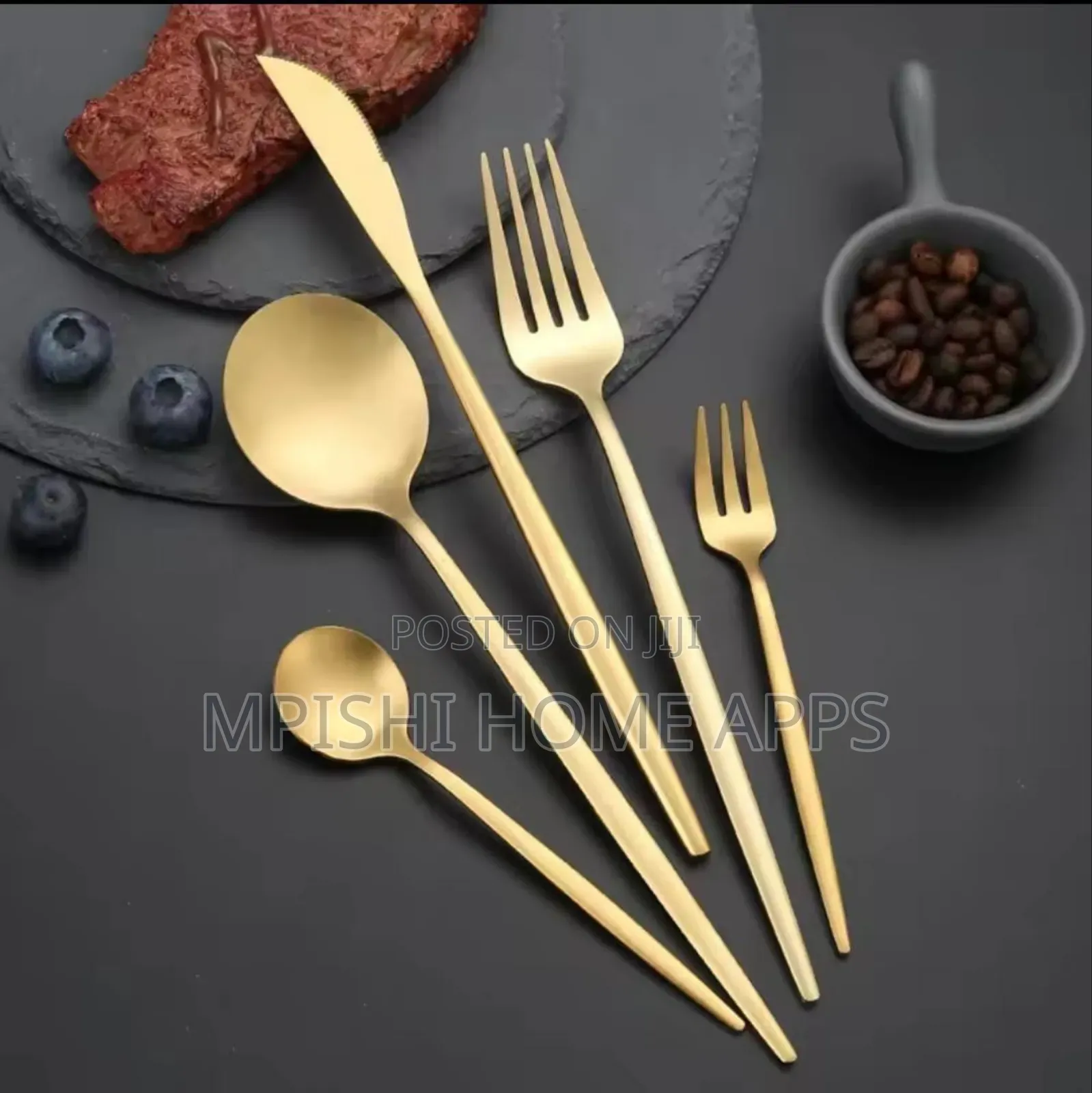24pcs Gold Cutlery Set Stainless Steel