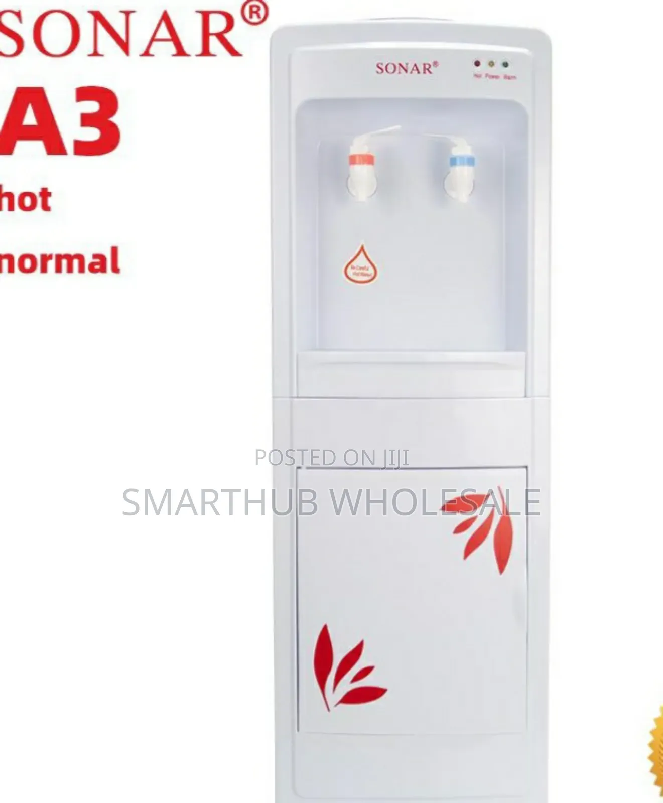 Sonar A3 Hot Normal Water Dispenser With Storage Cabinet