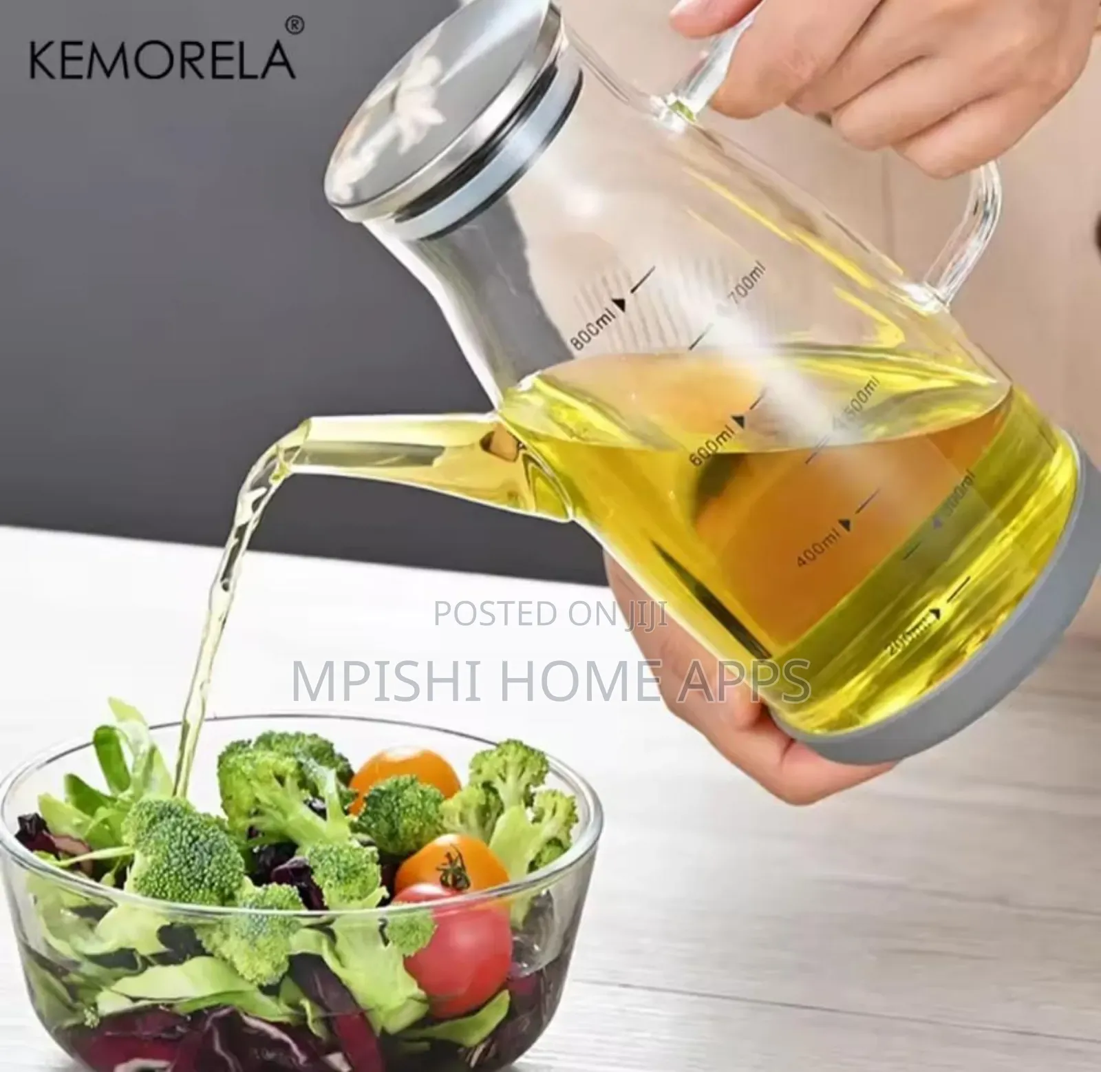 600ml Borosilicate Glass Oil Dispenser Pot