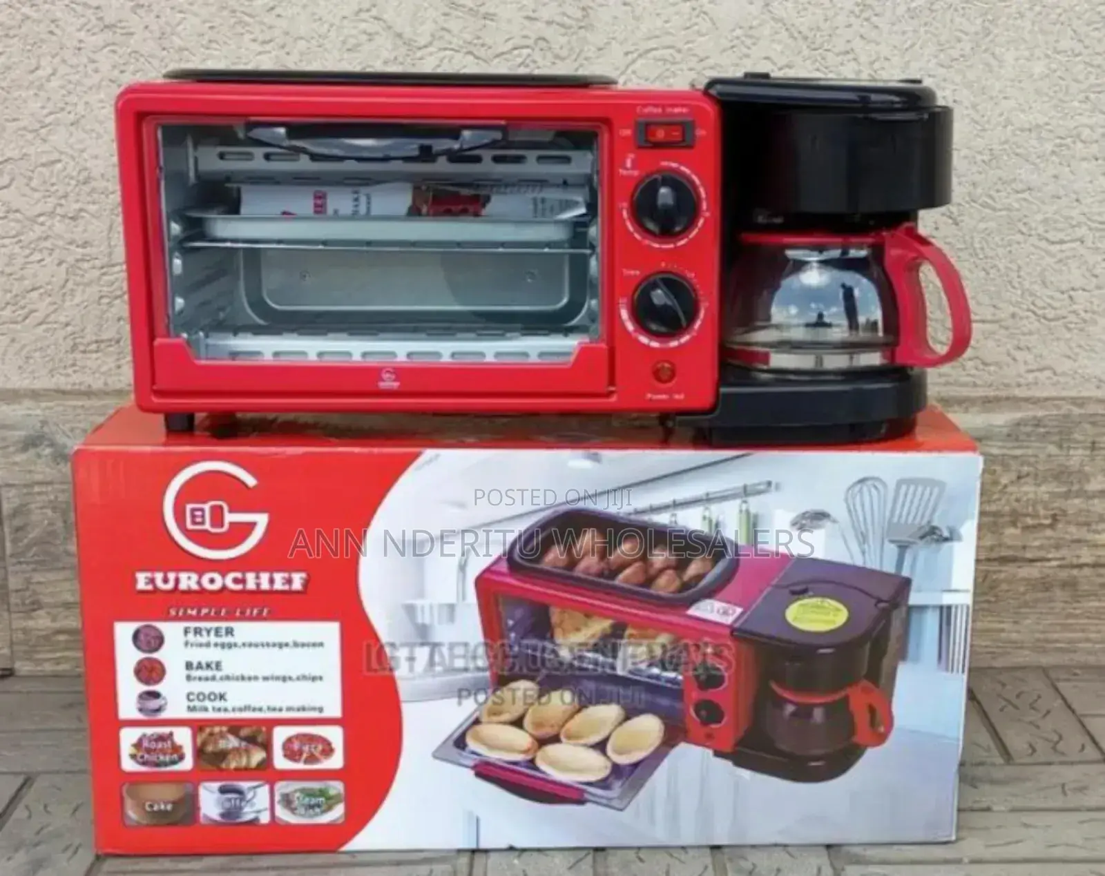 With Grilled Oven Eurochef Breakfast Maker