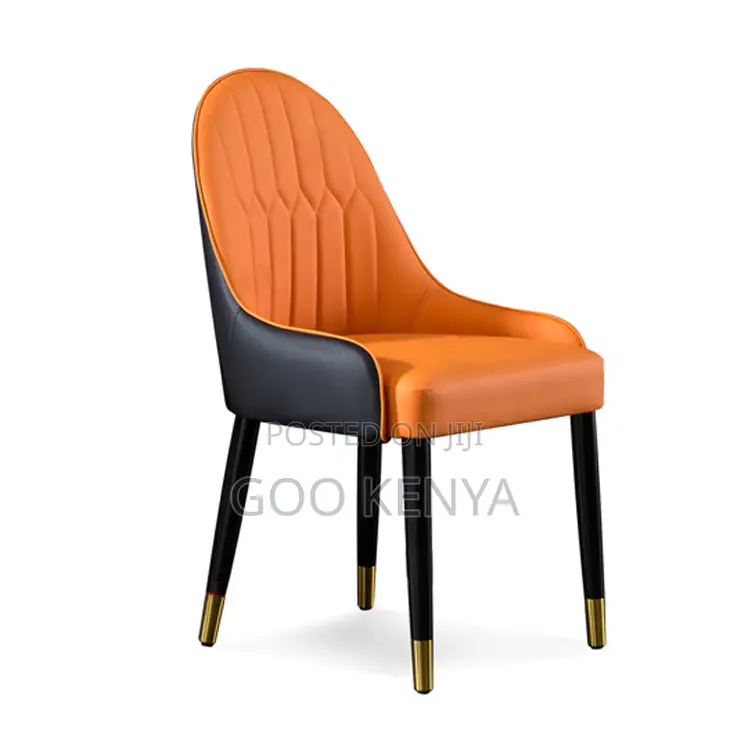 Home Chair; Elegant Leather Dining Chair For Commercial And Home Use