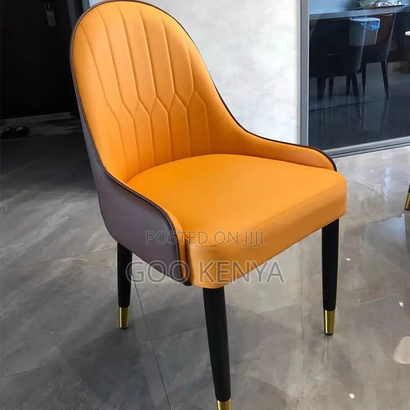 Home Chair; Elegant Leather Dining Chair For Commercial And Home Use