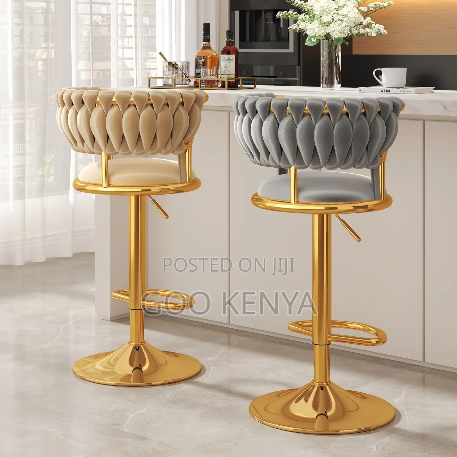 Home Stool; Adjustable Counter Stool For Home, Café, And Restaurant