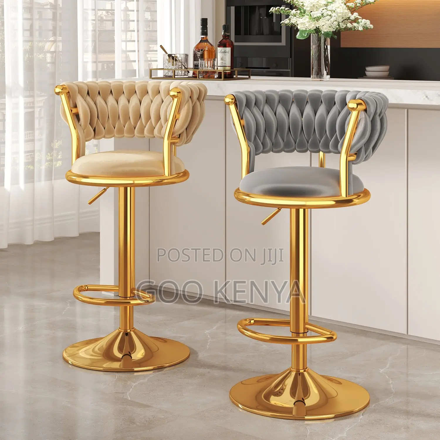 Home Stool; Adjustable Counter Stool For Home, Café, And Restaurant
