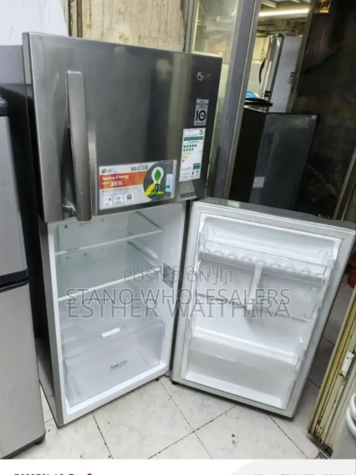 Colour Silver New De Frost Lg 395l Fridge