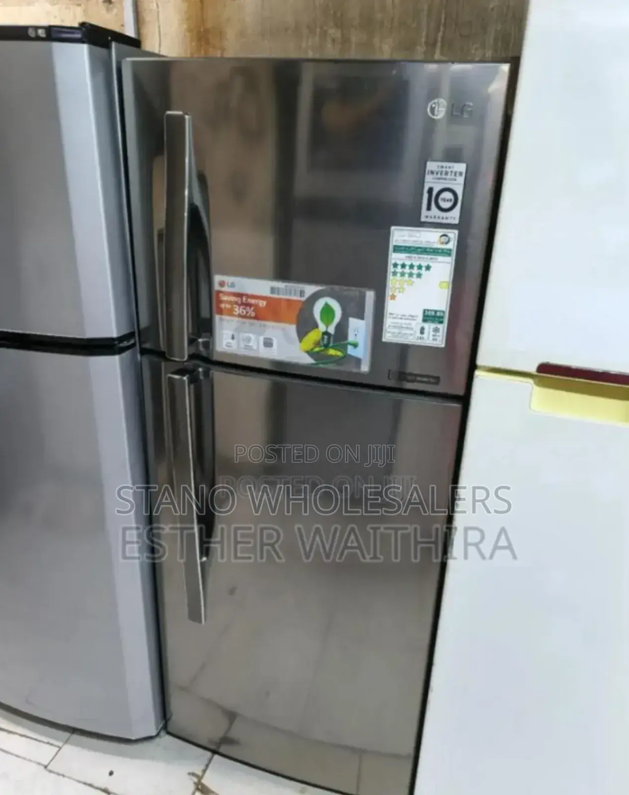 Shinny Silver Lg 395l Refrigerator. Brand New One. 2 Doors