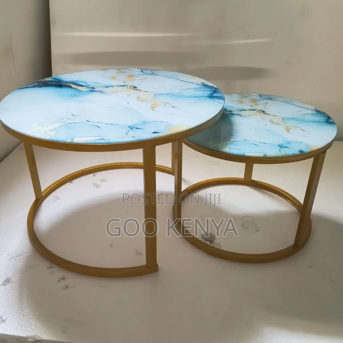 Home Table Set;Marble Round Nesting Table Set For Compact Living Space