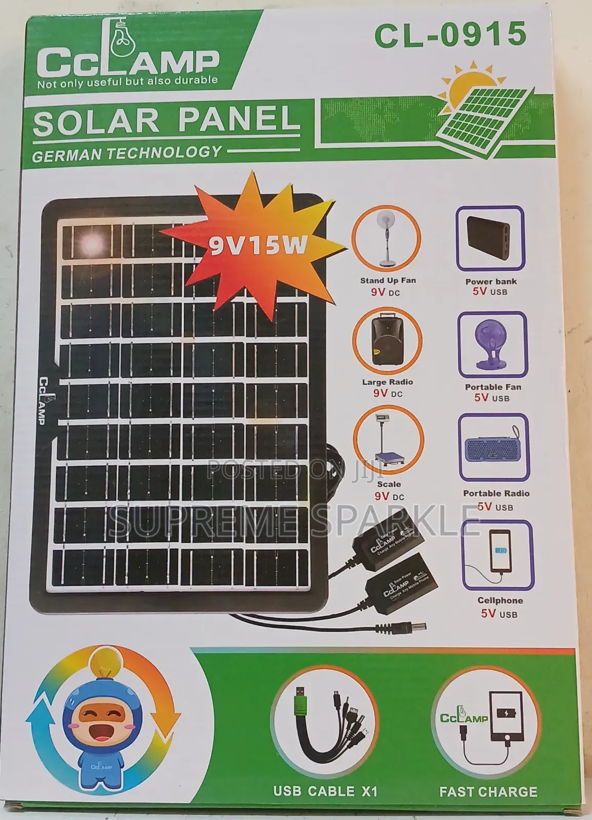 Cclamp Cl-0915 Solar Charging Panel 15w