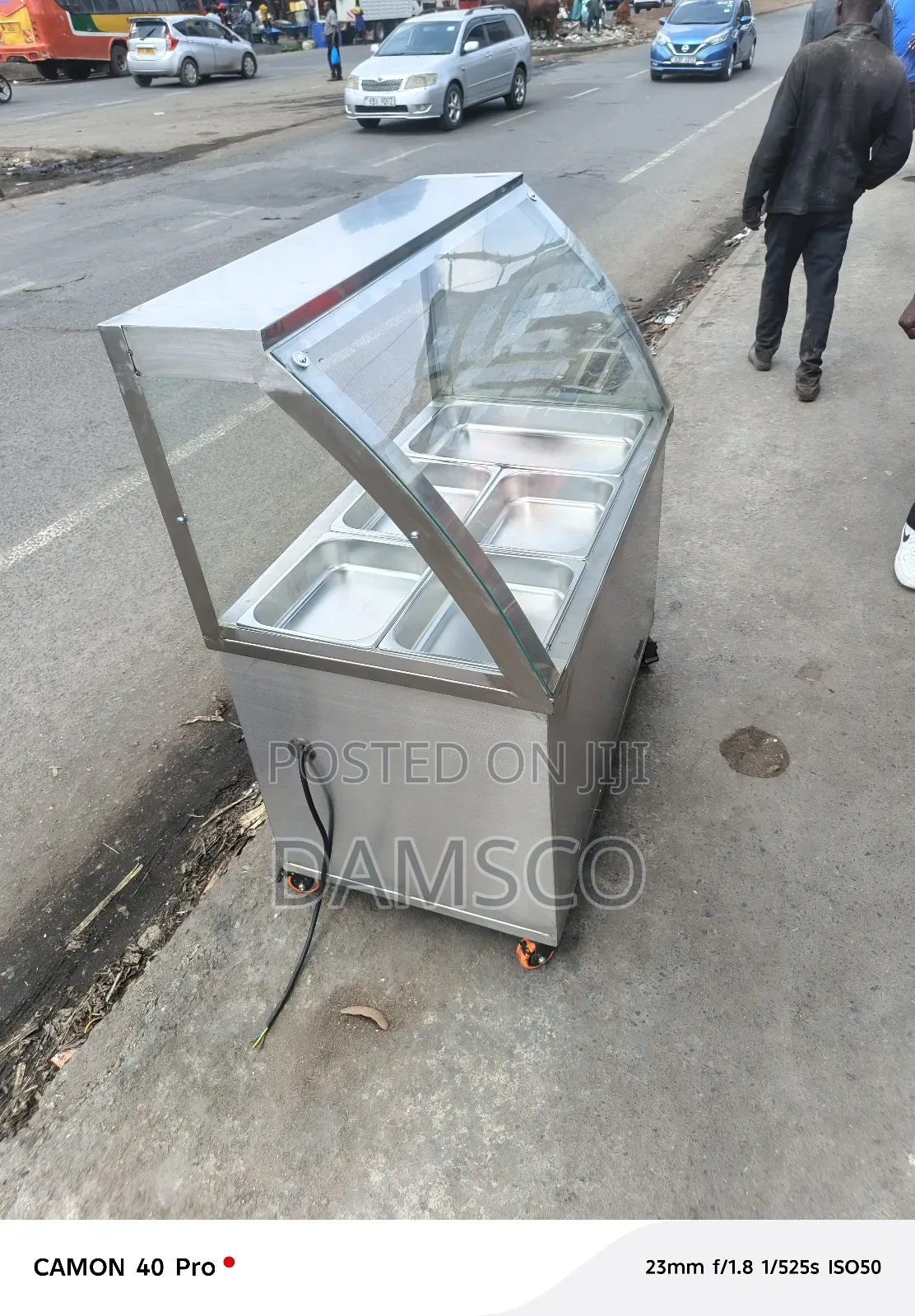 Food Warmer/Bain Marie With Shelving Sliding Doors 3 Parts