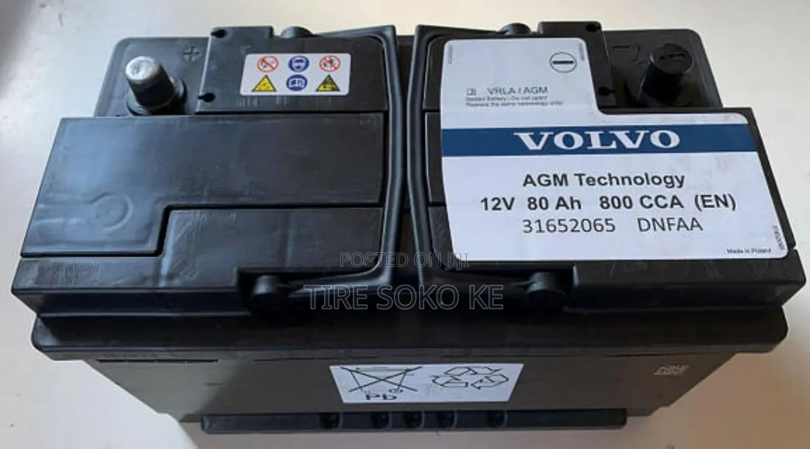 Volvo A.G.M 80 O.E.M Battery