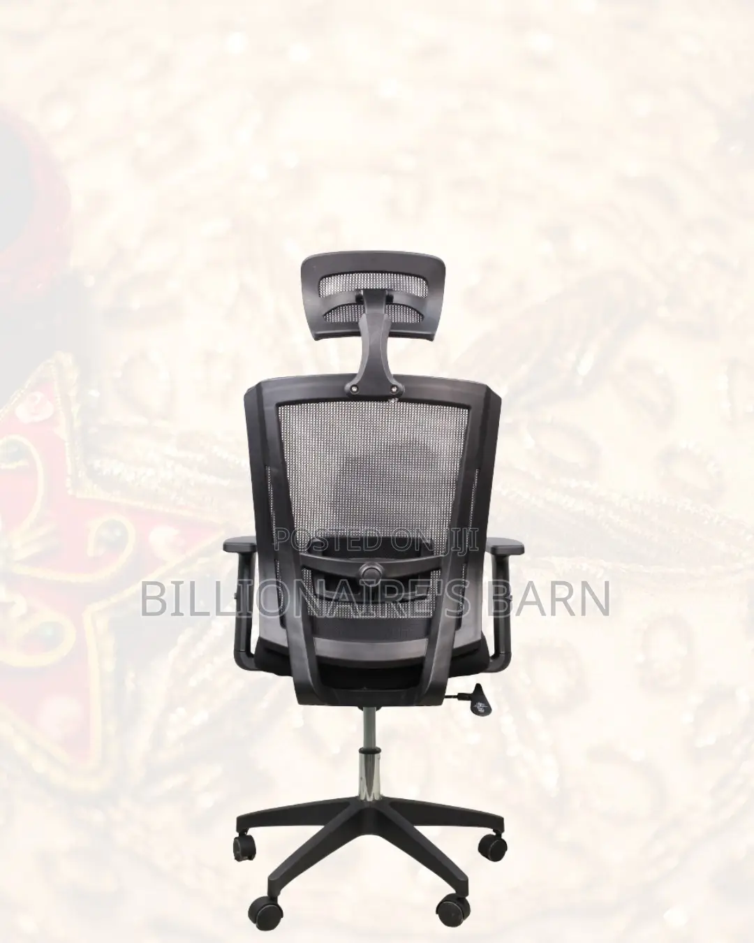 Breathable Mesh Office Chair — Posture Support, Adjustable Headrest