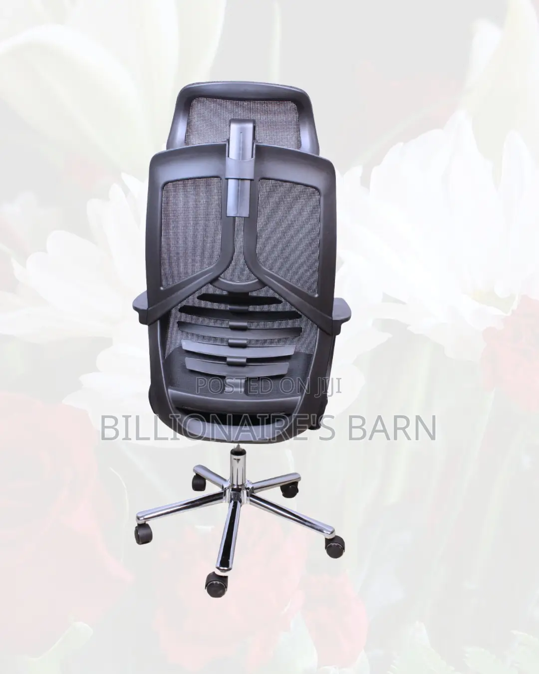 Office Chair With Adjustable Headrest — Smooth Movement, Cool Airflow