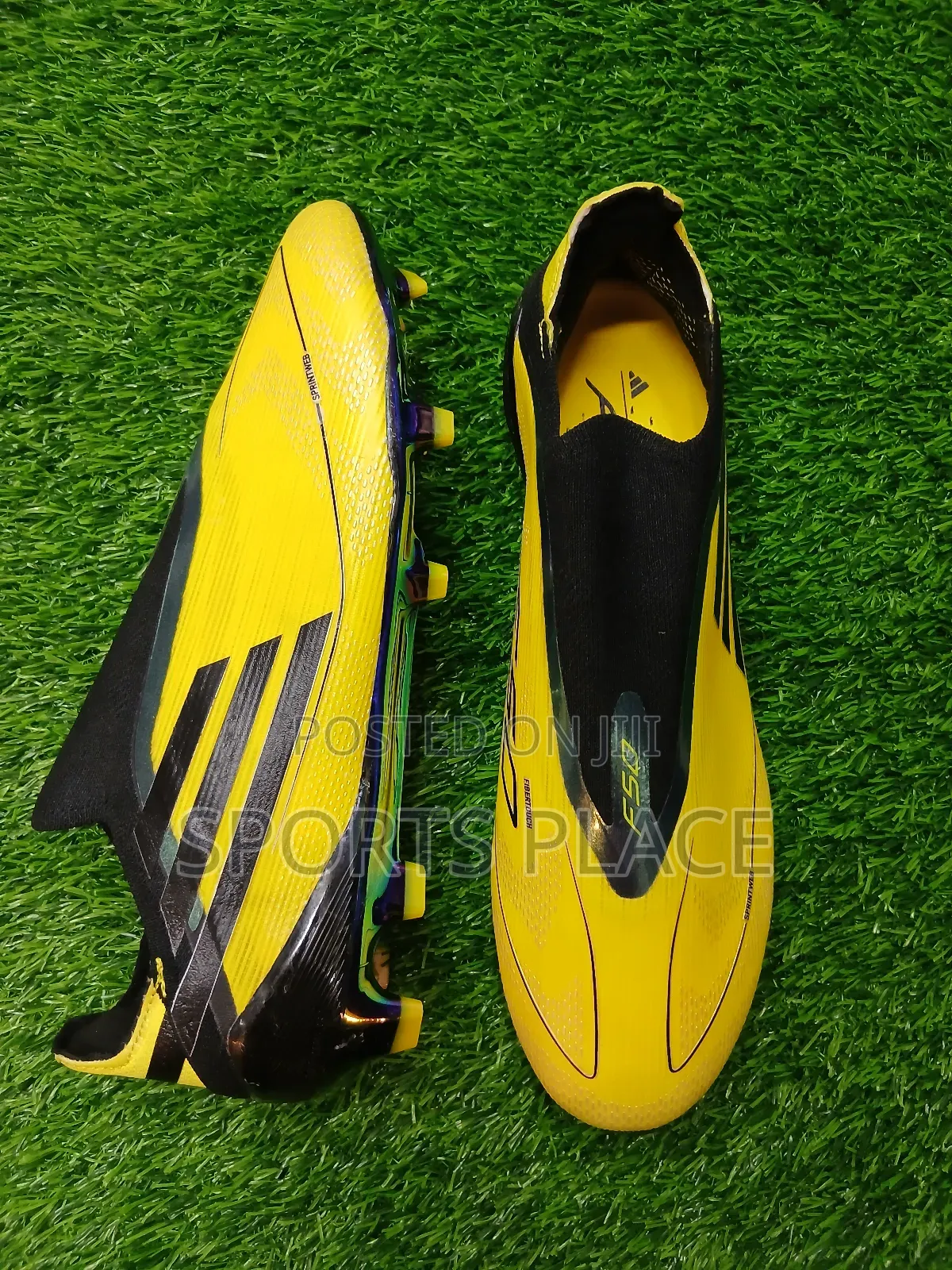 Adidas F50 Sprintplate360 Black and Yellow Football Boots