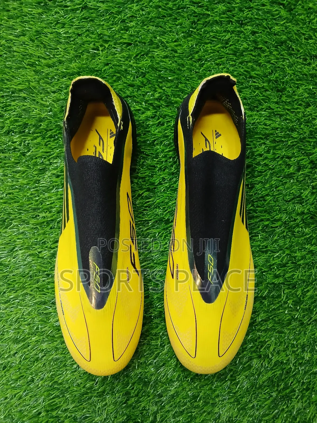 Adidas F50 Sprintplate360 Black and Yellow Football Boots