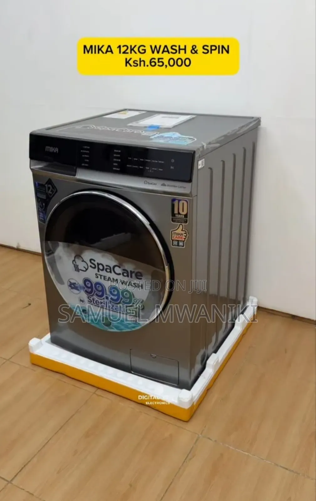 Mika Washing Machine 12kgs Inverter Motor Front Load Fully Loaded