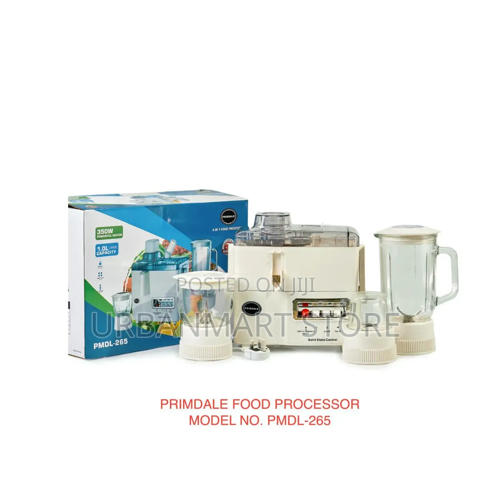 Primdale 4-in-1 Juicer Blender Grinder Mill Food Processor