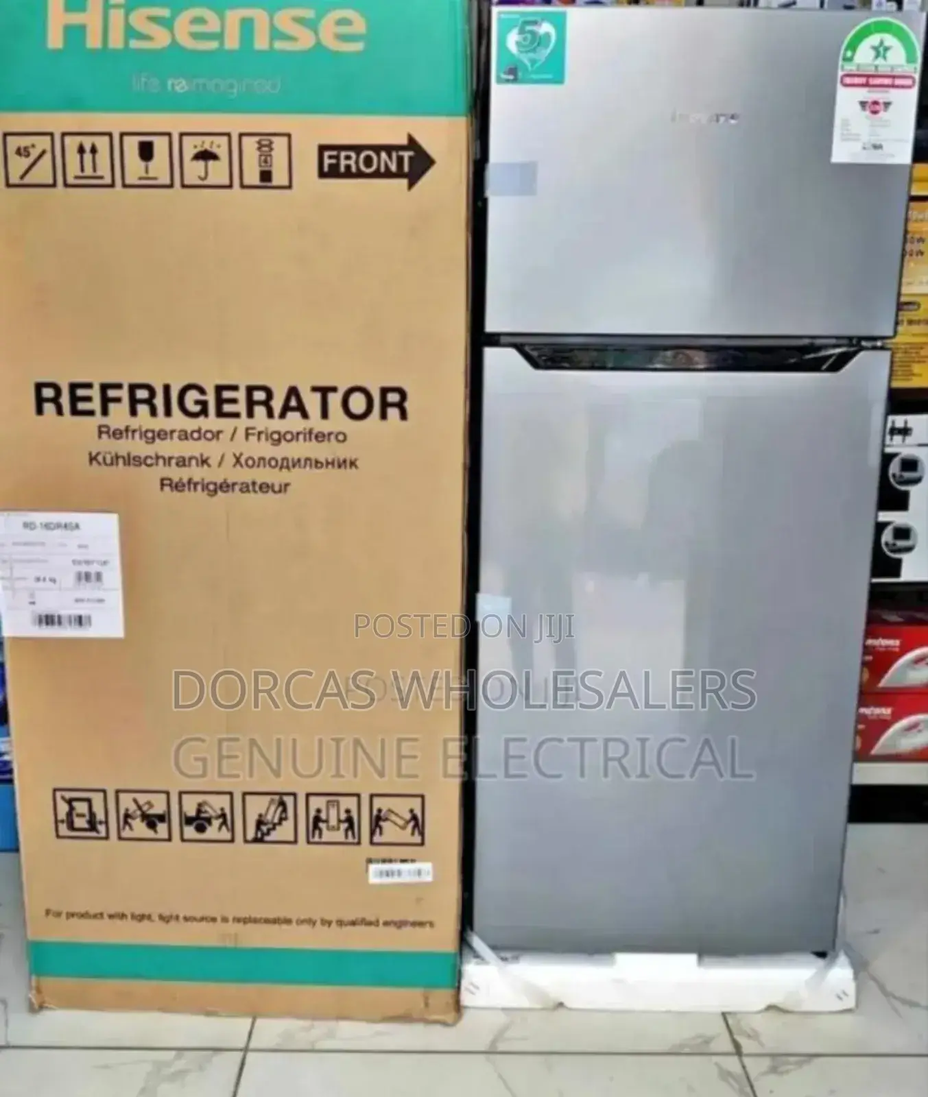 Colour Shiny Silver Hisense 121l Fridge