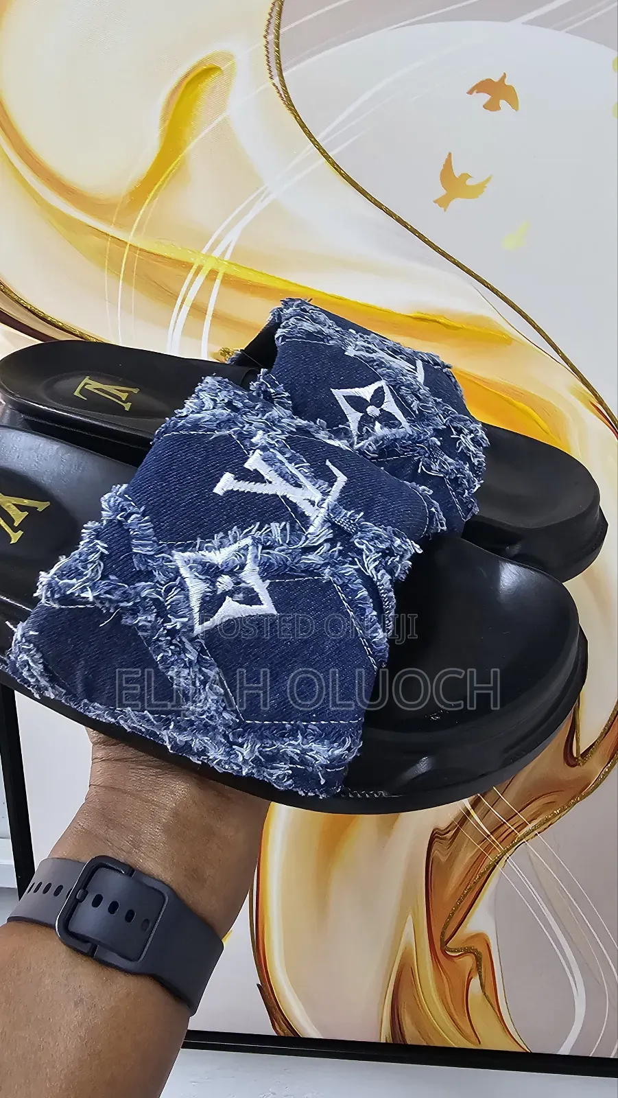 Louis Vuitton Denim 'blue' Slides 
Quality