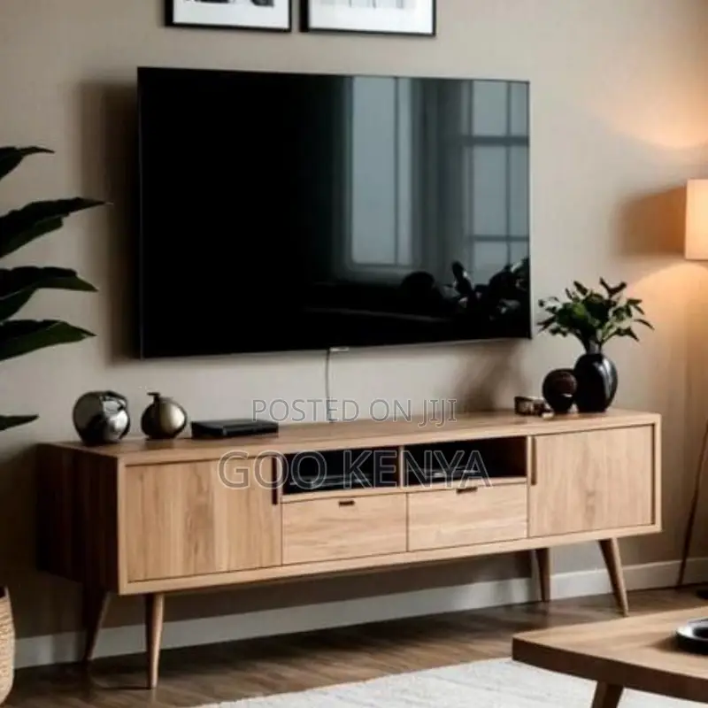 Home Tv Stand; Wooden Living Room Console Tv Table