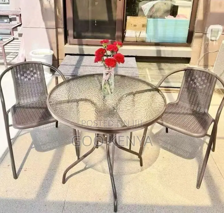 Home Outdoor Set; Elegant 2-seater Rattan Table And Chair Set