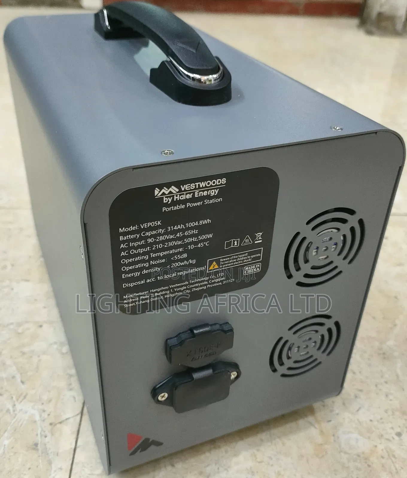 1kwh Vestwood Portable Power Station 500w Output Power Ac/Dc Inputs