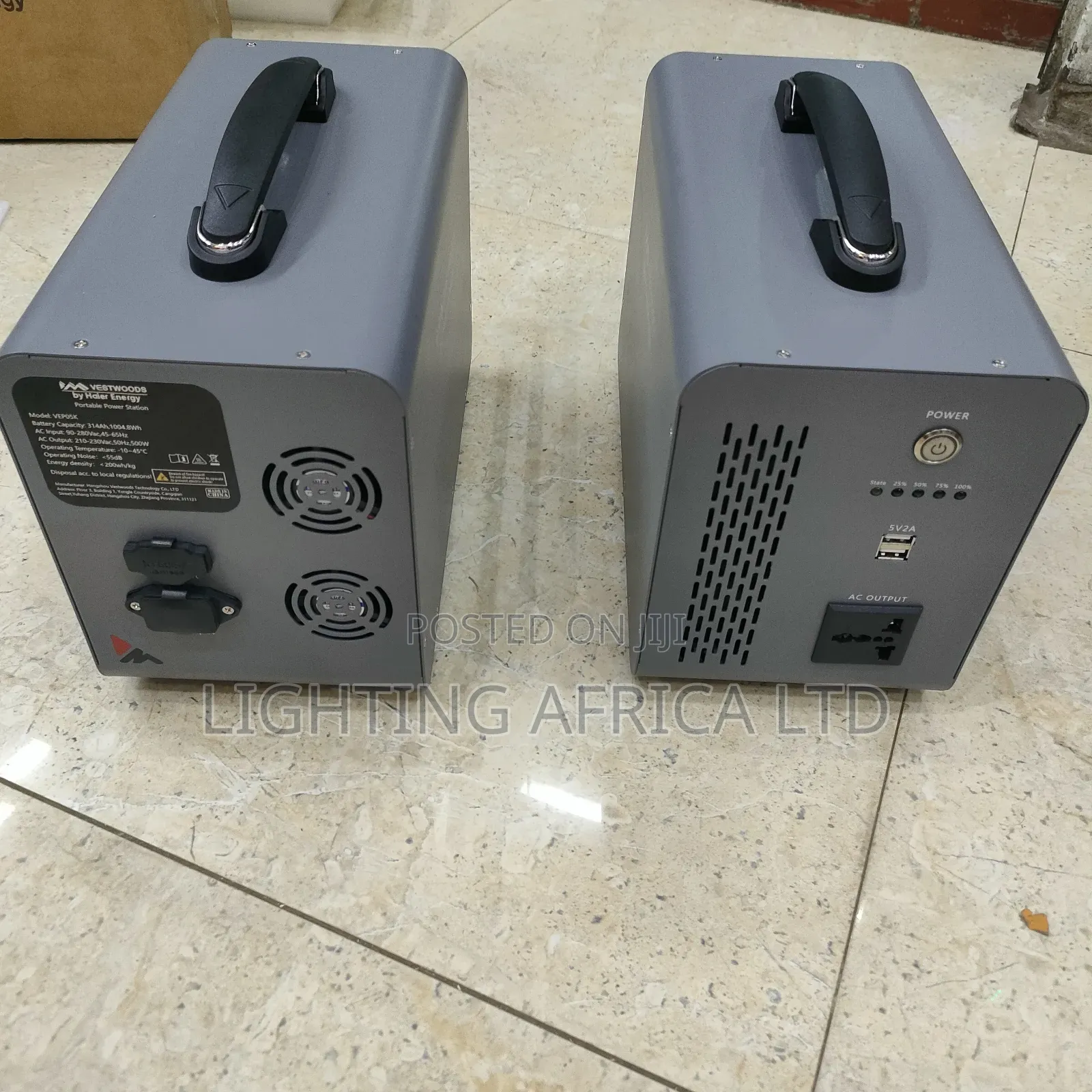 1kwh Vestwood Portable Power Station 500w Output Power Ac/Dc Inputs