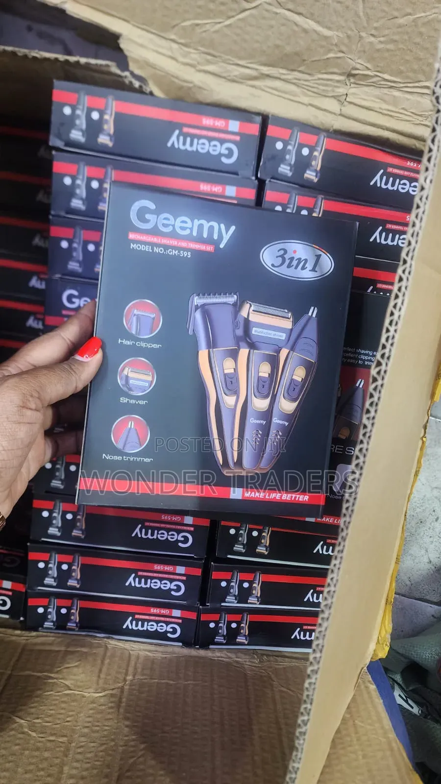 Geemy Shaver Gm-595 3 in 1 With Clippers