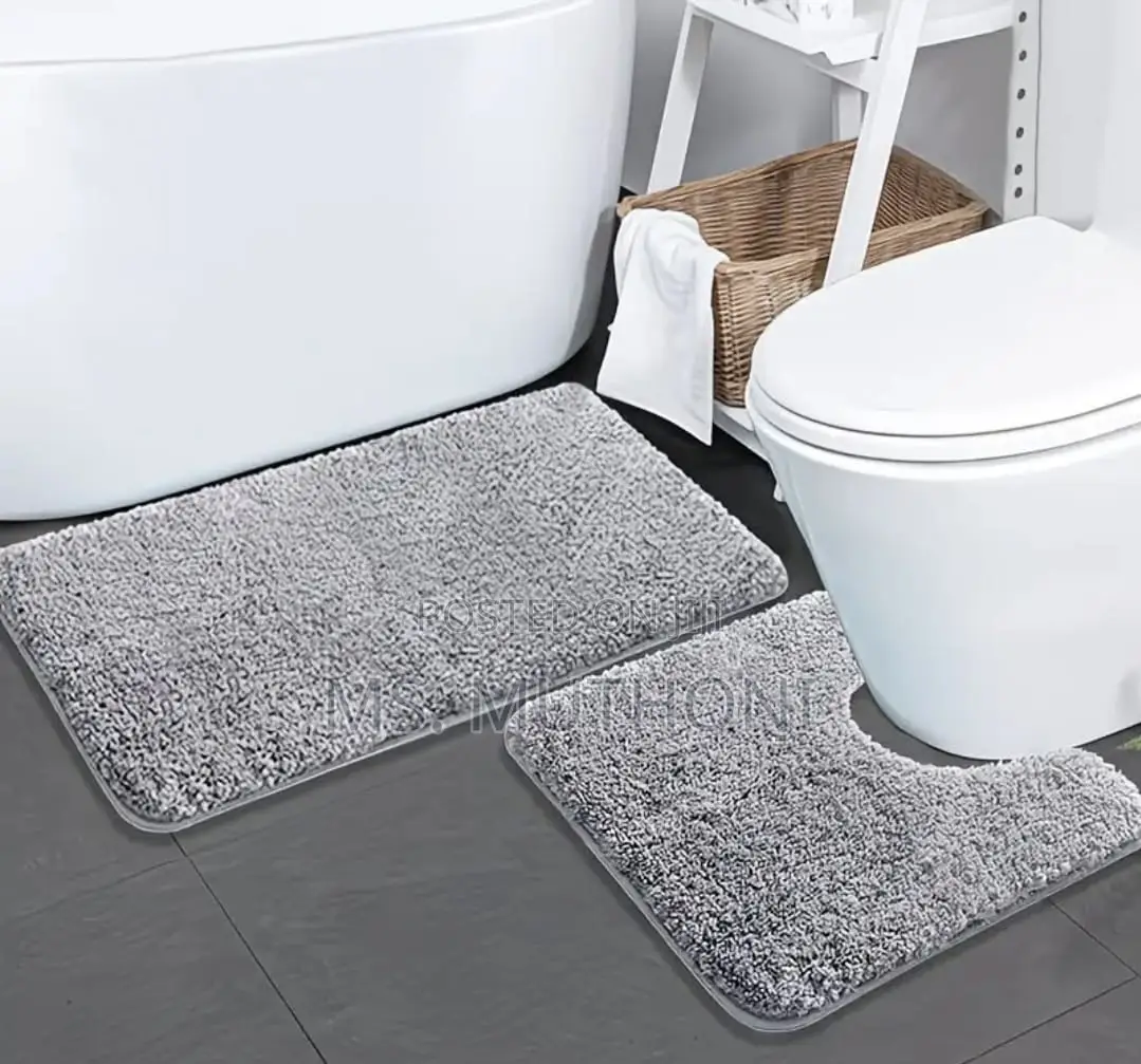 Bathroom 2pcs Ultra-Soft Plush Bath Mat Set*