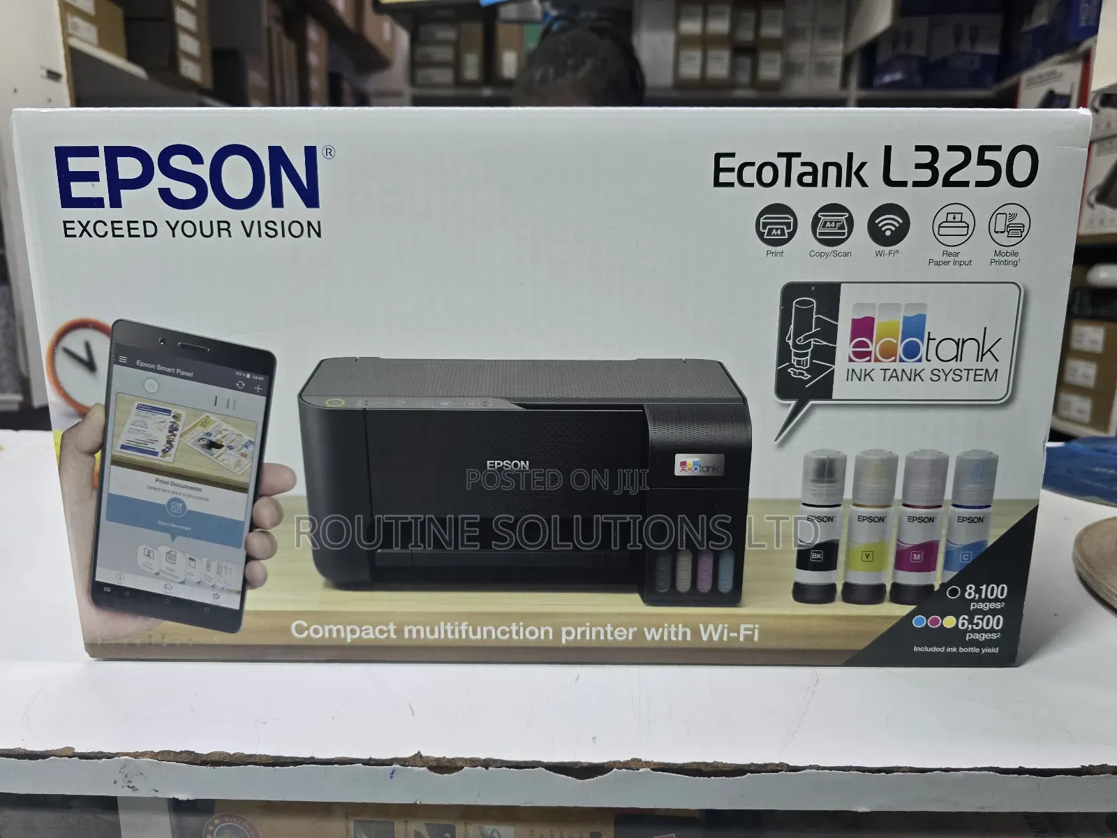 Epson Ecotank L3250 Printer Compact Multi Function Printer With Wifi