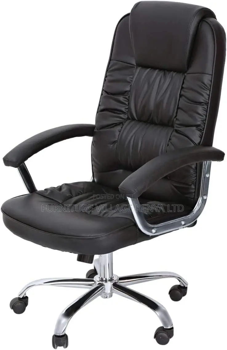 Office Chair High Back, Pu Leather, Black