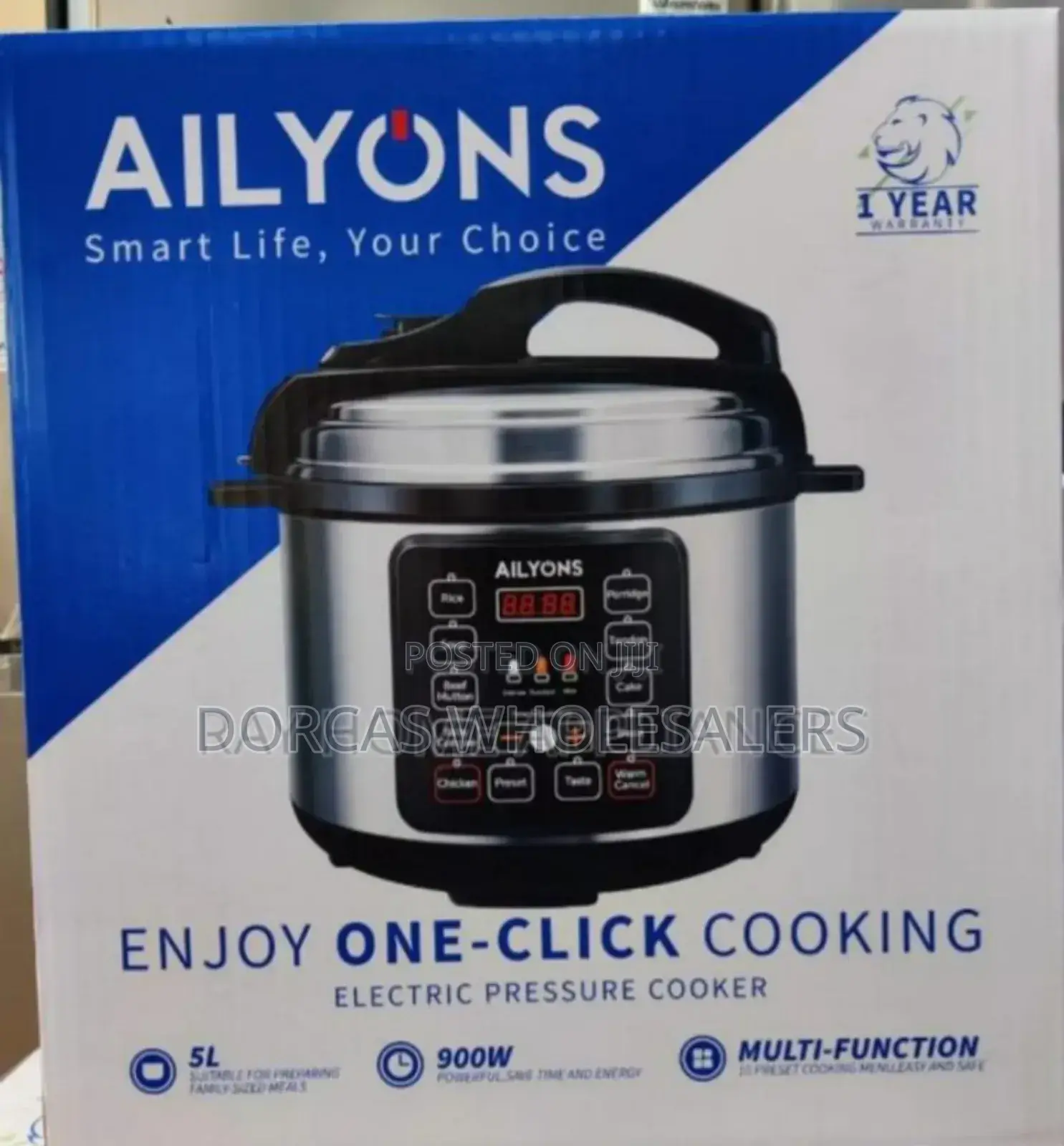 900watts New 5litres Ailyons Pressure Cooker