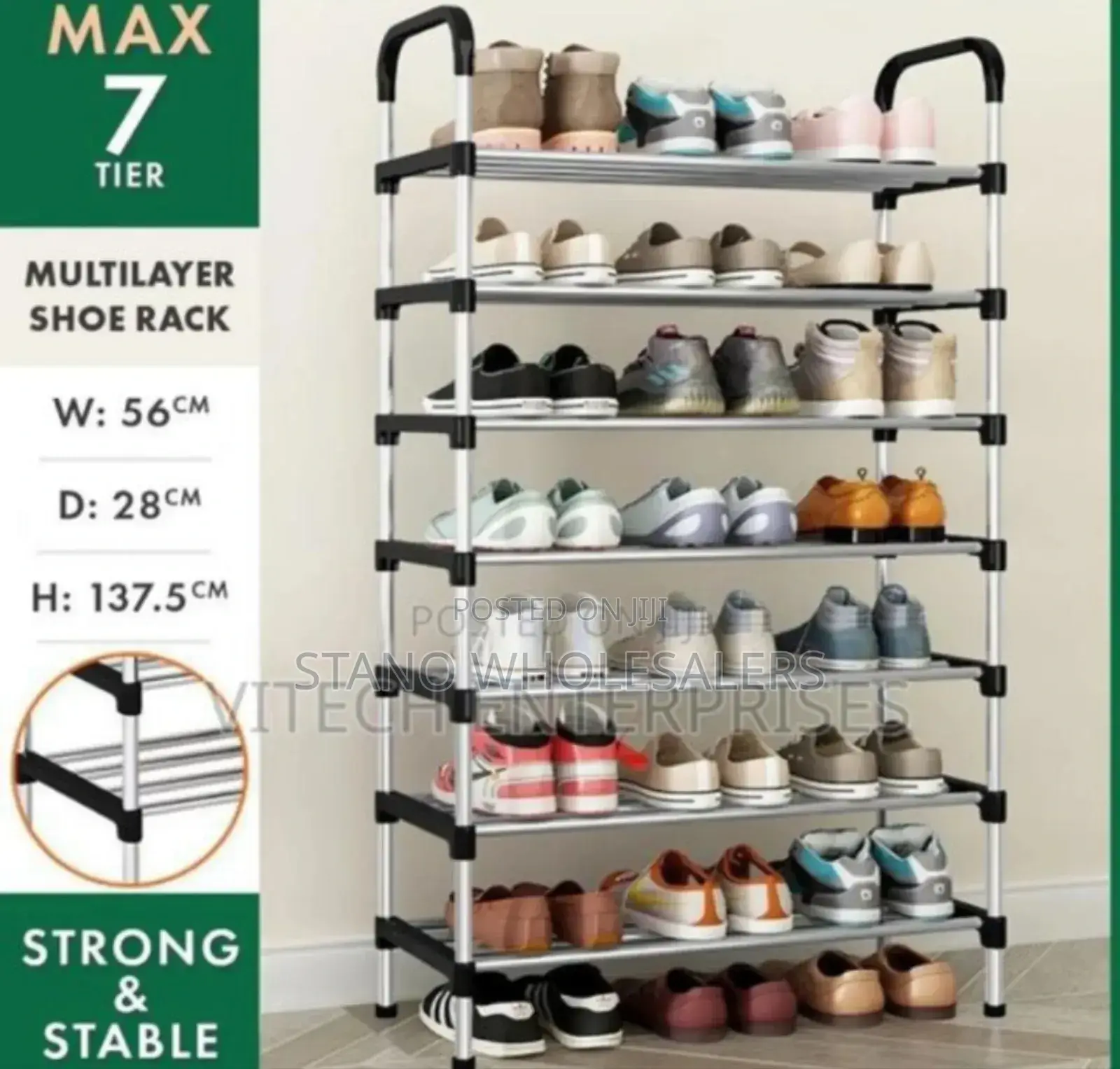 Colour Black New 7layer Executive Shoe Rack